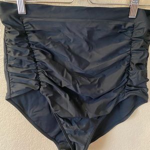 Black High Waist swim bottoms